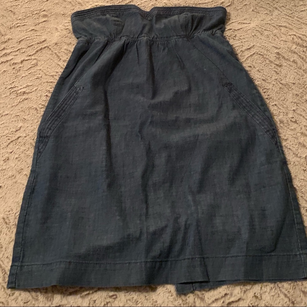 Jean dress- size 4/6- strapless